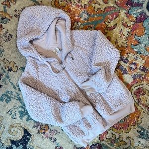Zella lavender teddy hoodie size small